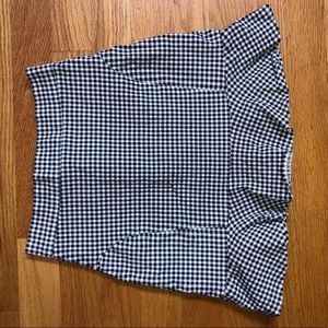 GINGHAM PRINT MINI SKIRT NEVER WORN